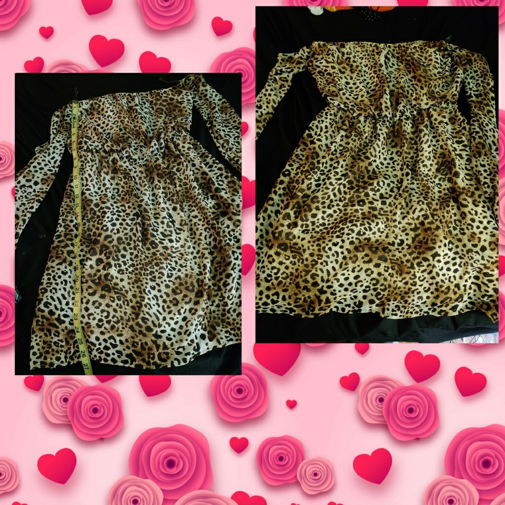 Off the shoulder  leopard print m/L